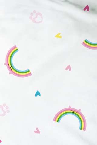 Parure de couette réversible Gabby et La Maison Magique Garden - Blanc