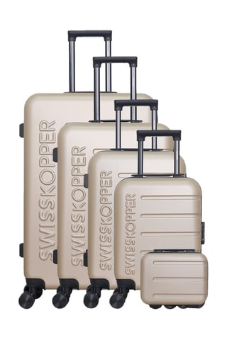 Juego de 4 maletas y vanity Aigle (XS/S/M/L) - Beige - 46/55/65/75 cm