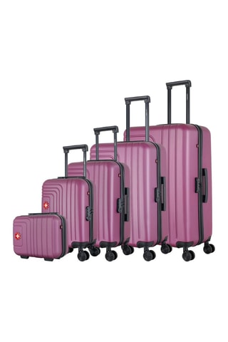 Juego de 4 maletas y vanity Ruti-U (XS/S/M/L) - Violeta - 46/55/65/75/30 cm