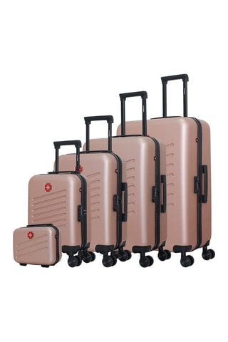 Juego de 4 maletas y vanity Zurich (XS/S/M/L) - Rosa dorado - 46/55/65/75 cm