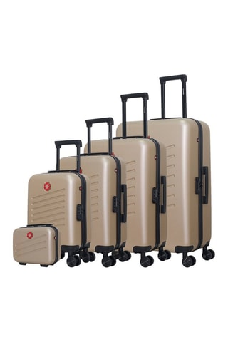 Juego de 4 maletas y vanity Zurich (XS/S/M/L) - Beige - 46/55/65/75 cm