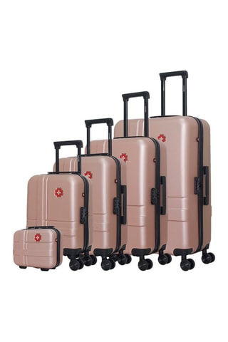 Juego de 4 maletas y vanity Uster (XS/S/M/L) - Rosa dorado - 46/55/65/75 cm