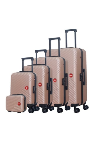 Juego de 4 maletas y vanity Spiez (XS/S/M/L) - Rosa dorado - 46/55/65/75 cm