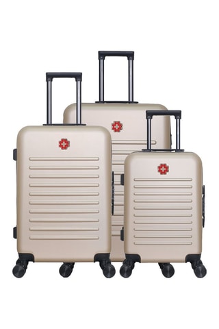 Juego de 3 maletas Wil (S/M/L) - Beige - 55/65/75 cm
