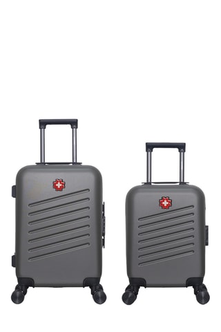 Maleta XXS y maleta de cabina (S) Zurich - 46/ 55 cm - Gris oscuro