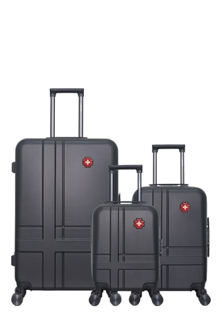Juego de 3 maletas Uster (XXS/S/L) - Negro - 46/55/75 cm