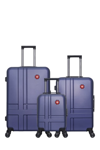 Juego de 3 maletas Uster (XXS/M/L) - Azul marino - 46/65/75 cm