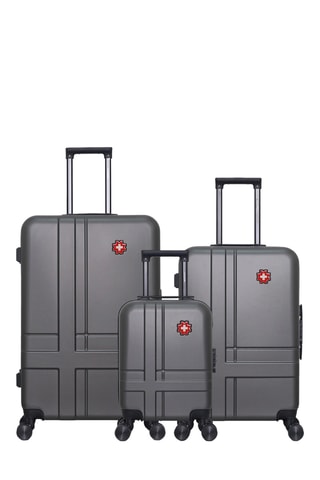 Juego de 3 maletas Uster (XXS/M/L) - Gris oscuro - 46/65/75 cm