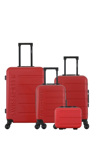 Juego de 3 maletas y vanity Aigle (XXS/S/M/K) - Burdeos y negro - 46/55/65/23 cm