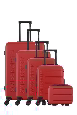 Juego de 4 maletas y vanity Aigle-U (XXS/S/M/L/K) - Burdeos - 46/55/65/75/23 cm