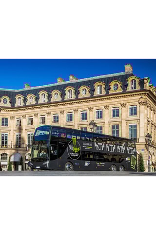 Repas insolite 4 plats et visite de Paris dans le bus à impériale Champs-Élysées - 2 personnes