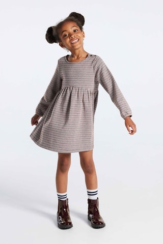 Vestido Bordô e cru - Okaïdi