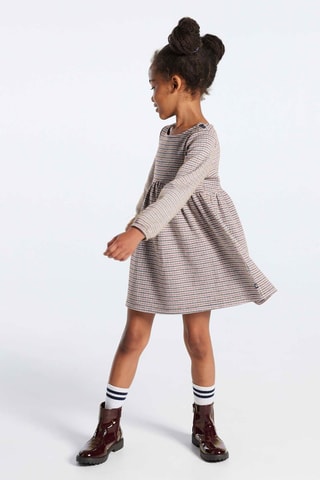 Vestido Bordô e cru - Okaïdi