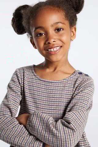 Vestido Bordô e cru - Okaïdi