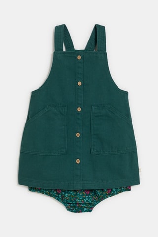 Vestido-jardineiras - Verde - Obaïbi