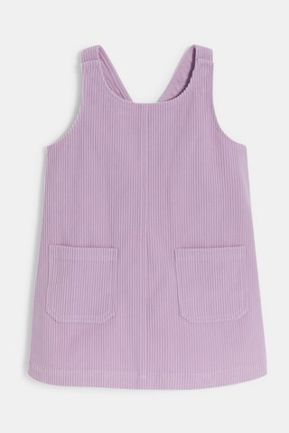 Vestido-jardineiras de veludo - Malva - Obaïbi