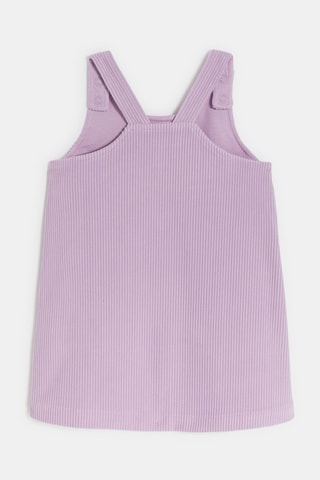 Vestido-jardineiras de veludo - Malva - Obaïbi