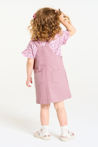 Vestido-jardineiras de ganga - Violeta - Obaïbi