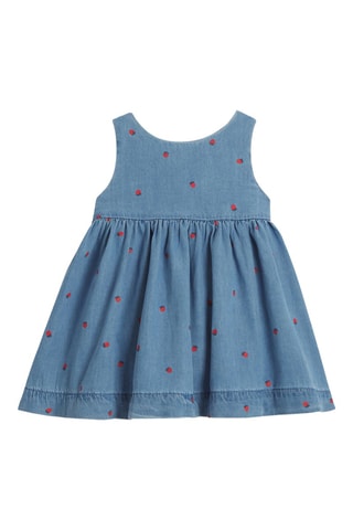 Vestido e bloomer de ganga - Azul-cobalto - Obaïbi