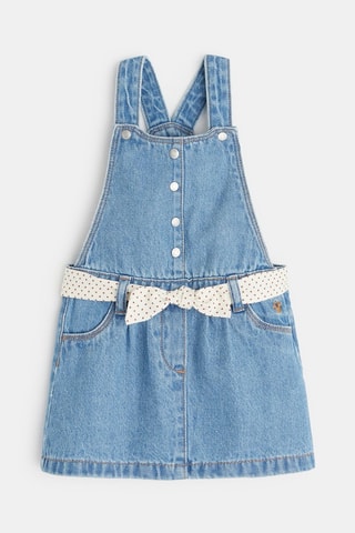 Vestido-jardineiras de ganga - Azul-celeste - Obaïbi