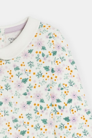 Babygro - Violeta e branco - Obaïbi