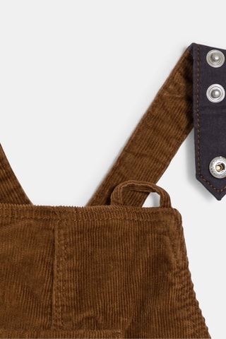 Jardineiras em veludo - Castanho - Obaïbi