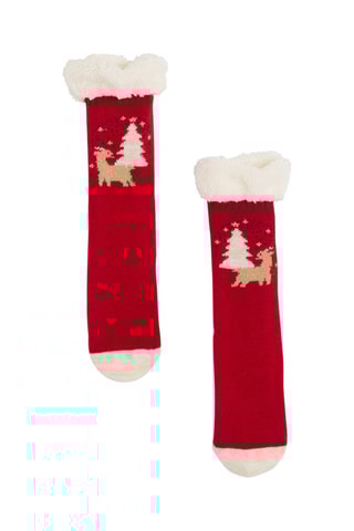 Meias antiderrapantes - Vermelho - Okaïdi