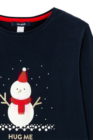 T-shirt de veludo Azul-marinho ­ Okaïdi