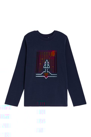 T-shirt - Azul-marinho - Okaïdi