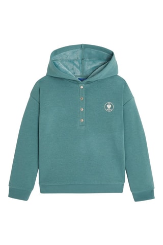 Sweat com capuz - Verde-água - Okaïdi