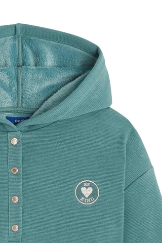 Sweat com capuz - Verde-água - Okaïdi