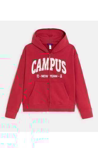 Sweat com capuz - Vermelho - Okaïdi