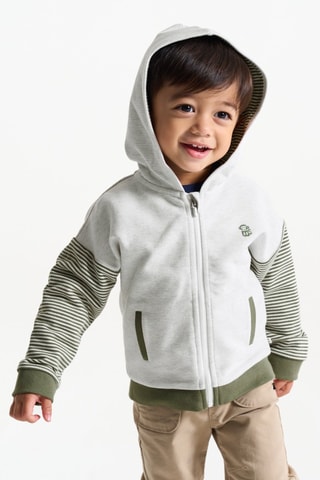 Sweat com capuz - Cinzento-claro mesclado - Obaïbi