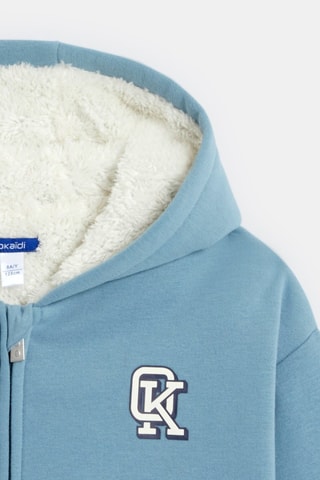 Sweat com capuz - Azul-celeste - Okaïdi