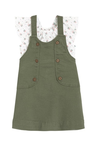 Vestido e t-shirt - Verde - Obaibi