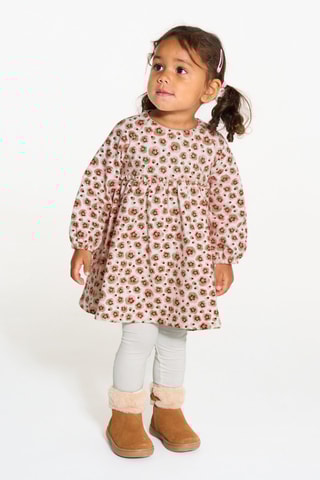 Vestido e leggings - Bege e branco - Obaïbi