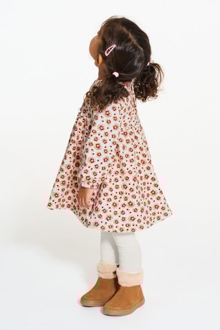 Vestido e leggings - Bege e branco - Obaïbi