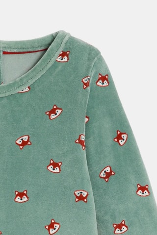 Babygro em veludo - Verde-água - Obaïbi