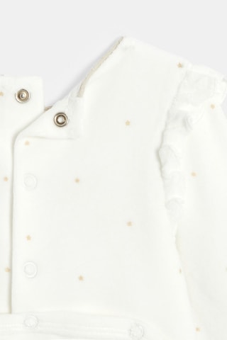 Babygro em veludo - Branco - Obaïbi