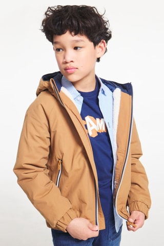 Corta-vento com capuz - Castanho - Okaïdi