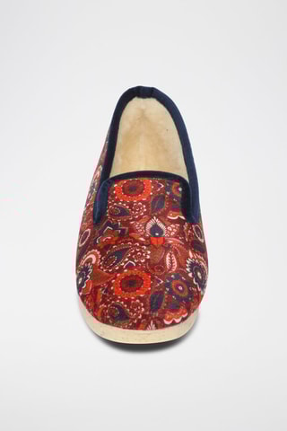 Charentaises La Hippie Bleu marine et orange