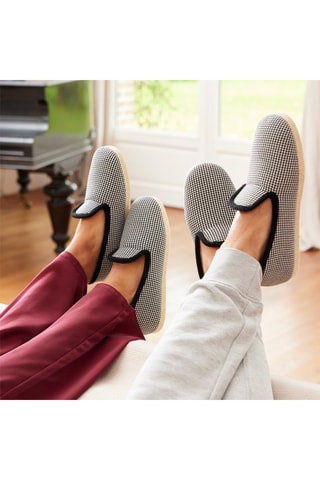 Charentaises La Pied de Poule Blanc et noir