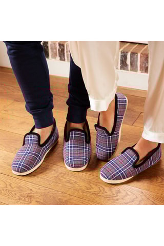 Charentaises La Ronflante Gris et rouge