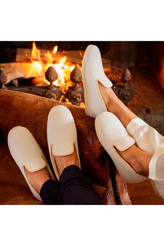 Charentaises La Psychée Blanc et beige