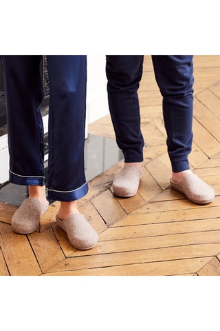Chaussons en laine La Taupe Taupe