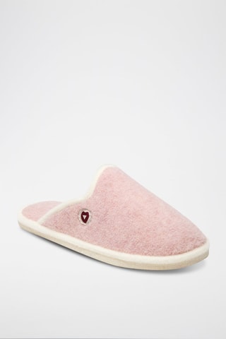 Chaussons en laine La mi Barbe à Papa - Rose