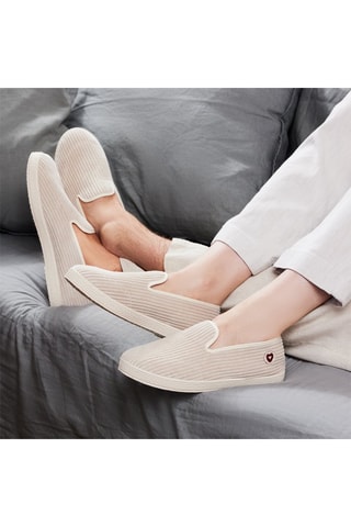 Chaussons La Côtelée beige - Beige