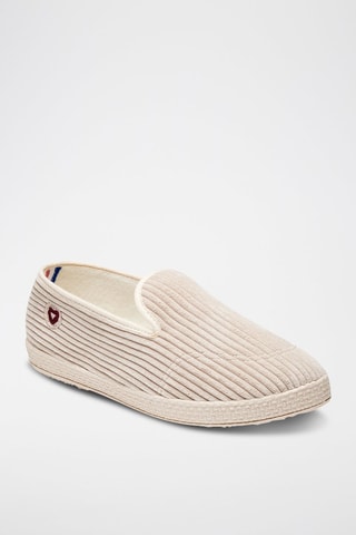 Chaussons La Côtelée beige - Beige