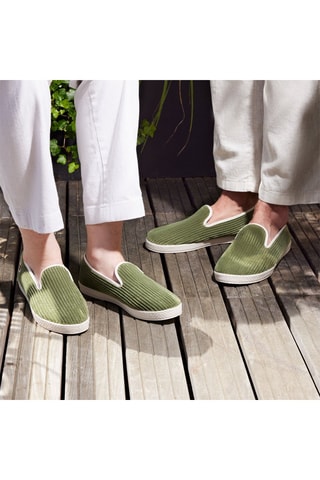 Chaussons La Côtelée verte - Vert