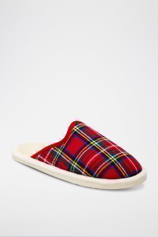 Chaussons en laine L'Écossaise - Rouge